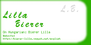 lilla bierer business card